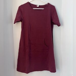 Kate Quinn Burgundy Mini Dress with Pockets
